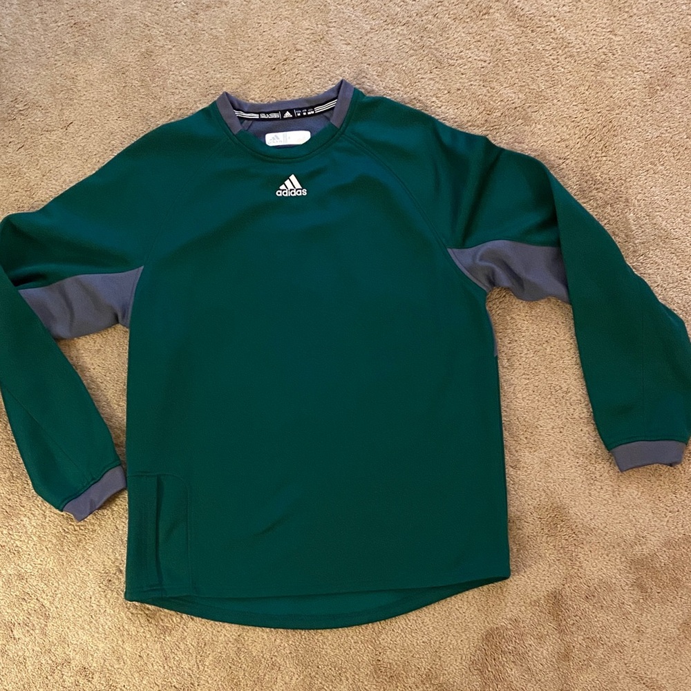 Adidas Forest Green and Charcoal Sweatshirt